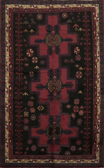 Vintage Elegance: Sirjan Persian Area Rug 5x8