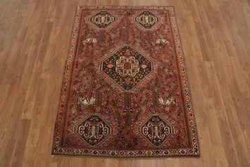 Classic Elegance: Traditional Red Shiraz Persian Rug 3x5