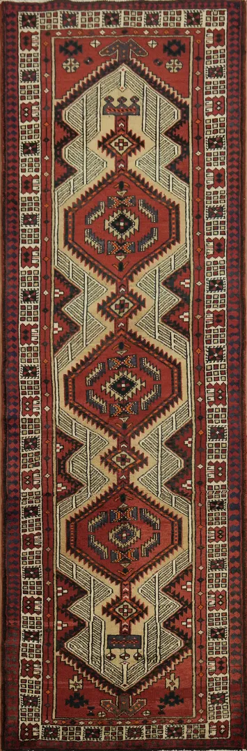 Stylish Geometric Elegant Geometric Ardebil Persian Runner Rug 3x10