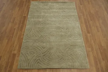 Taupe Beige Textured Rug in Earth Tones for Contemporary Decor 4x6