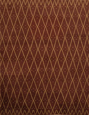 Sophisticated Rustic Modern Rug with Intricate Diamond Patterns 9x12