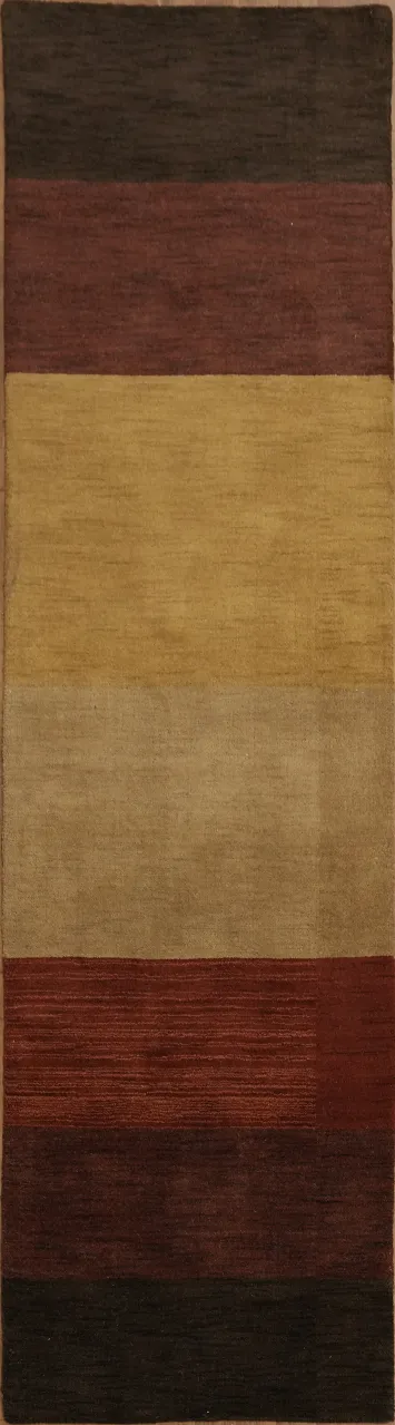 Striped Runner Rug in Warm Earth Tones for Cozy Spaces 3x10