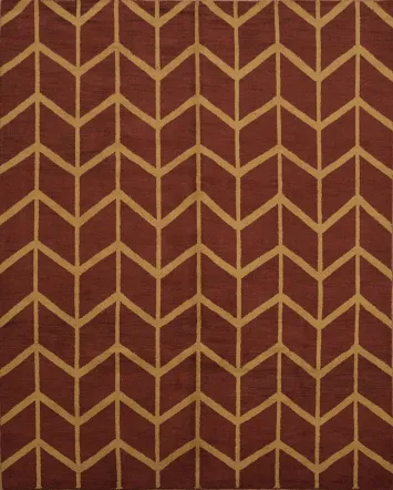 Earthy Chevron Zigzag Gabbeh Area Rug 8x10