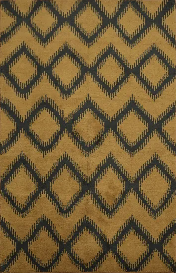 Handmade Trellis Modern Gabbeh Area Rug 5x8