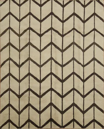 Contemporary Chevron Rug with Neutral Tones for Stylish Living 8x10