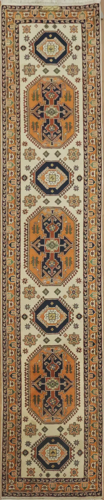 Elegant Geometric Ardebil Persian Runner Rug 3x12