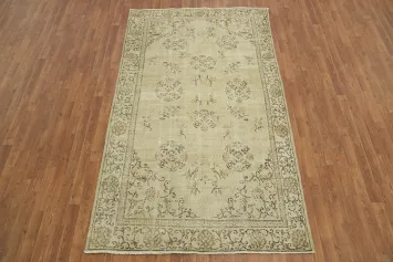 Traditional Beige Anatolian Turkish Area Rug 5x9