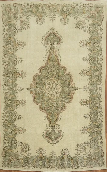 Elegant Vintage Anatolian Turkish Area Rug 6x10