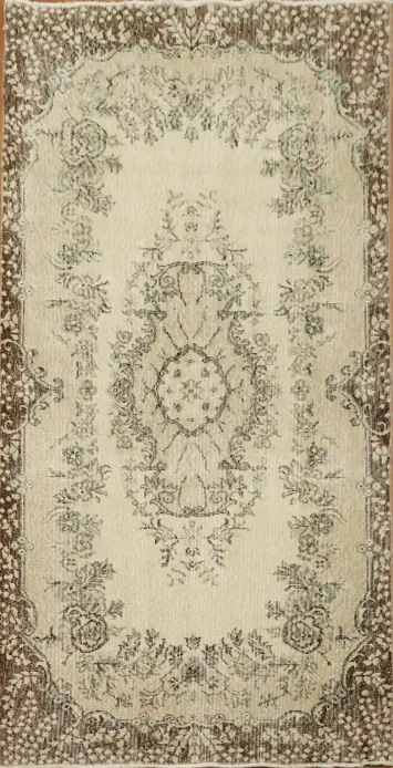 Exquisite Floral Medallion Rug with Elegant Border Design 4x7