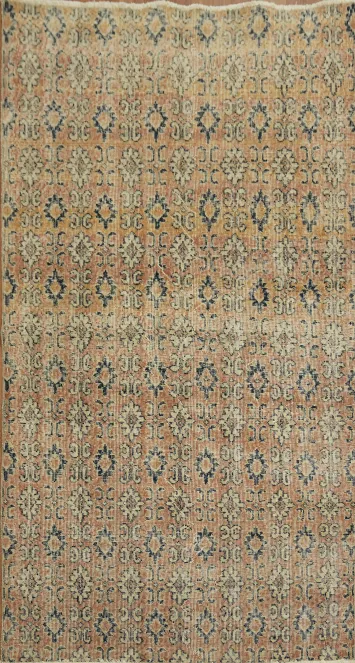Traditional Anatolian Turkish Geometric Rug 4x6