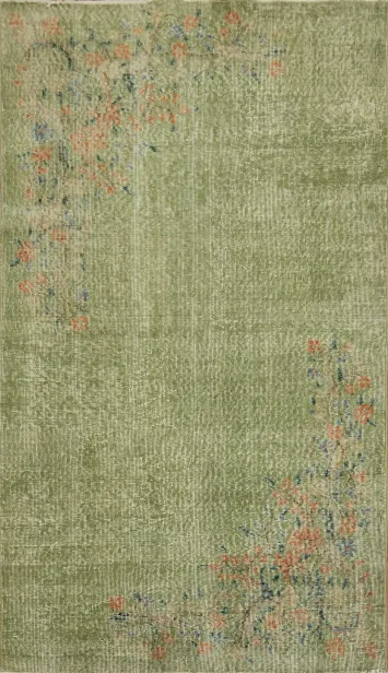 Old Vintage Art Deco Chines Rug 4x7