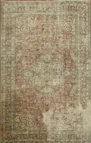 Old Vintage Anatolian Turkish Area Rug 5x9