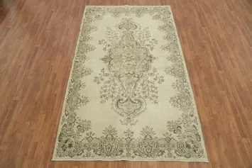 Elegant Vintage Floral Anatolian Turkish Area Rug 6x9