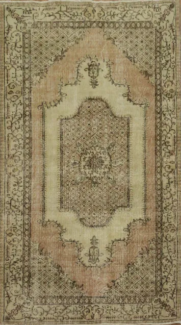 Classic Distressed Anatolian Turkish Rug 4x7