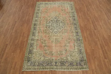Distressed Floral Anatolian Turkish Area Rug 6x10