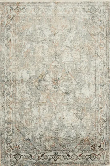 Antique-Inspired Grey Faded Area Rug for a Timeless Touch 5x8