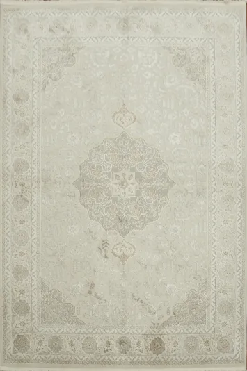 Neutral Tone Medallion Rug for Traditional Home Decor 5x8