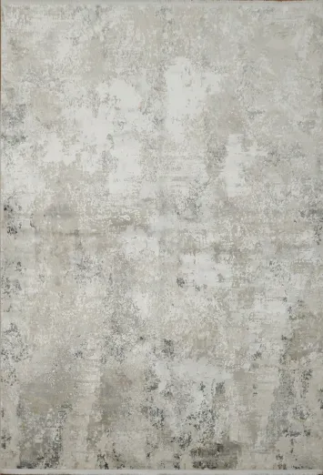 Elegant Contemporary Rug with Smooth Grey Patterns 5x8
