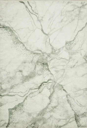 Contemporary Green-Tinted Marble Style Rug for Modern Interiors 5x8