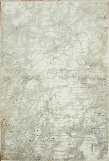 Modern Abstract Beige and Grey Rug 5x8