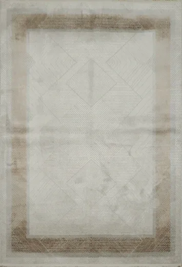 Elegant Neutral Geometric Area Rug for Modern Living Spaces 5x8