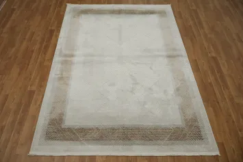Elegant Neutral Geometric Area Rug for Modern Living Spaces 5x8