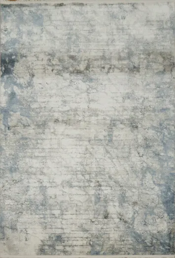 Modern Gray Ivor and Blue Toned Rug for Contemporary Interiors 5x8