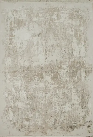 Vintage-Inspired Beige Area Rug with Abstract Design 5x8