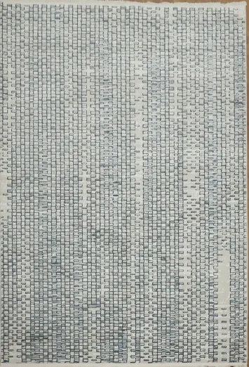 Blue and White Geometric Rug to Enhance Modern Decor 5x8