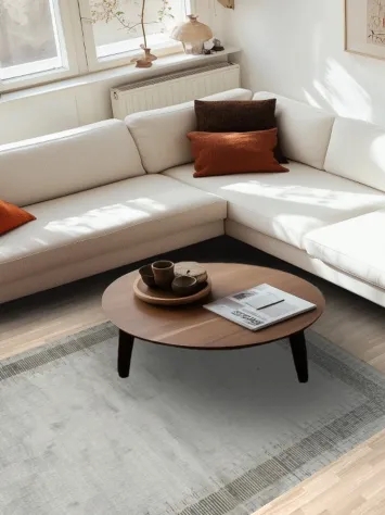 Elegant Gray Classic Rug with Subtle Patterns for Modern Homes 5x8