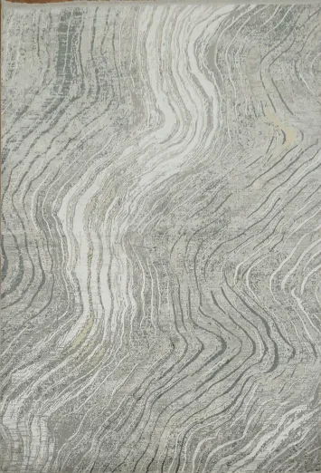 Elegant Gray Swirl Pattern Rug for Modern Living Spaces 5x8