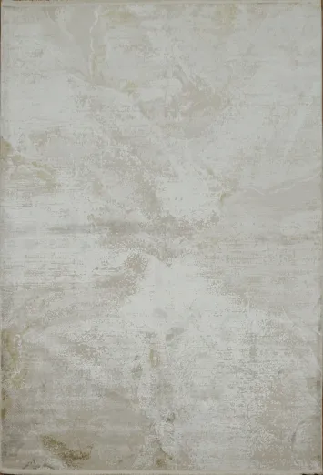 Modern Artistic Cream and Grey Rug with a Soft, Neutral Palette 5x8