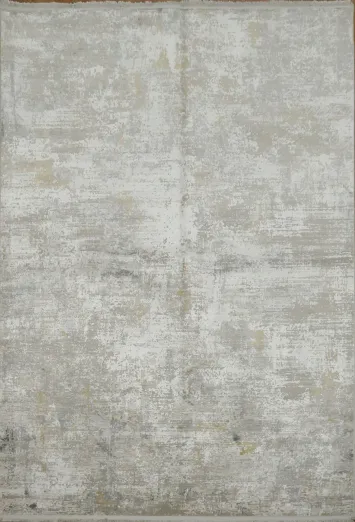 Subtle Elegance: Minimalist Gray Abstract Rug 5x8