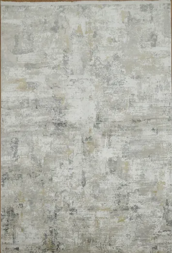 Subtle Sophistication: Textured Gray and Ivory Area Rug 5x8