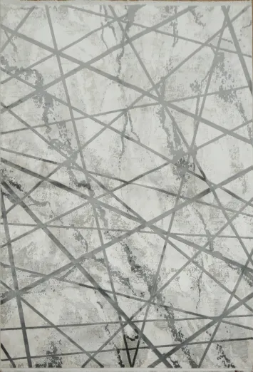 Sleek Marble Effect Rug with Intricate Gray Lines 5x8