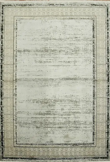 Neutral-Toned Green and Gray Area Rug with a Subtle Distressed Pattern 5x8