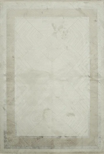 Neutral Geometric Rug Perfect for a Modern Minimalist Look 5x8