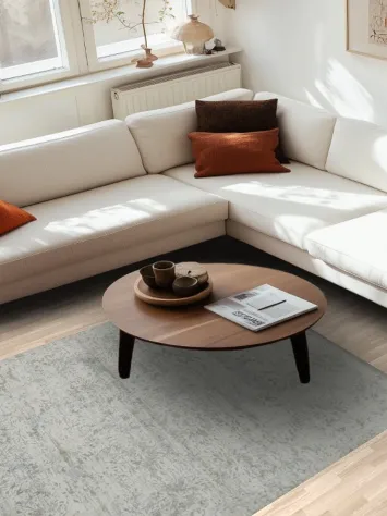 Elegant Gray Rug with Subtle Abstract Pattern for Modern Interiors 5x8