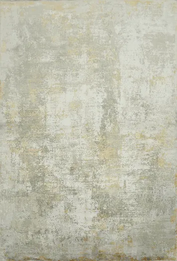 Elegant Gray and Gold Abstract Pattern Modern Area Rug 5x8