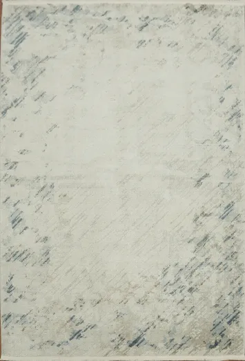 Modern Abstract Design Rug with Subtle Shades of Blue and Grey