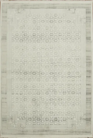Elegant Modern Geometric Rug in Soft Neutral Tones for Home Decor 5x8