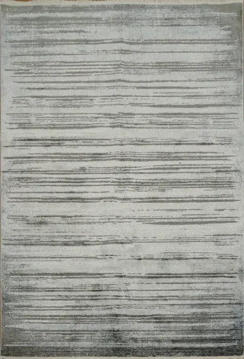 Chic Grey and White Rug Ideal for Minimalist Interiors 5x8