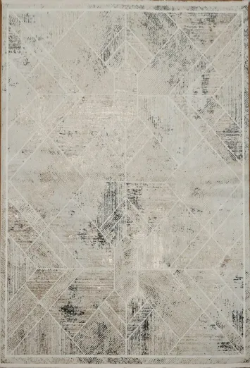 Versatile Beige Geometric Rug 5x8