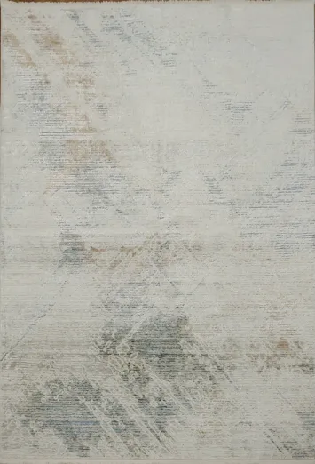 Neutral Toned Abstract Design Rug for Modern Interiors 5x8