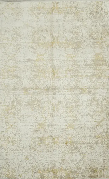 Contemporary Beige and Gold Rug for Interior Elegance 5x8