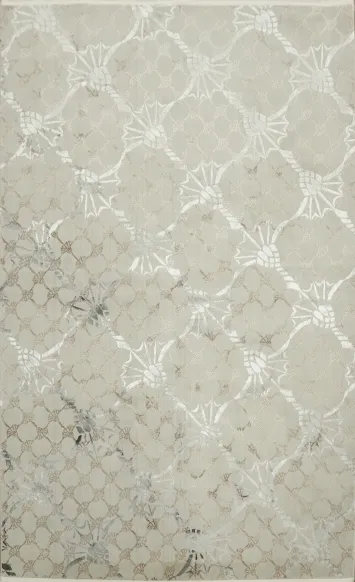Graceful Beige Floral Rug Adds Elegance to Any Space 5x8