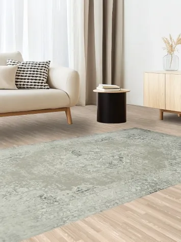 Classic Gray Toned Carpet for Modern Elegant Homes 5x8