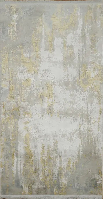 Sophisticated Textured Area Rug with Subtle Gold Accents 3x5