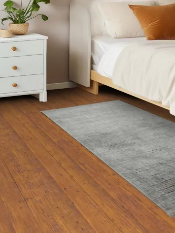 Elegant Minimalist Grey Rug with Subtle Textured Patterns 3x5