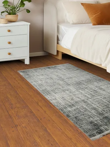 Elegantly Distressed Grey Rug for Contemporary Interiors 3x5